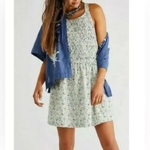 Free People Petunia Floral Mini Dress XS NWT Cottagecore Boho Spring Summer